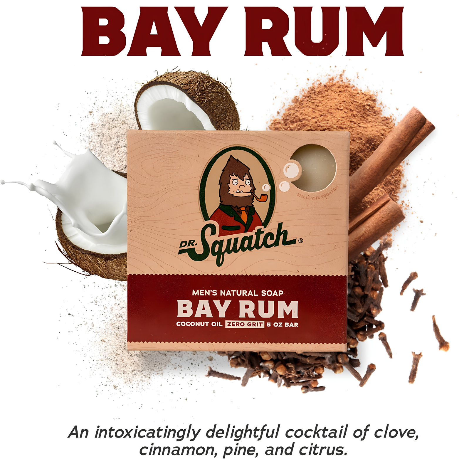 Dr. Squatch Bay Rum Men’s Natural Soap – 142g