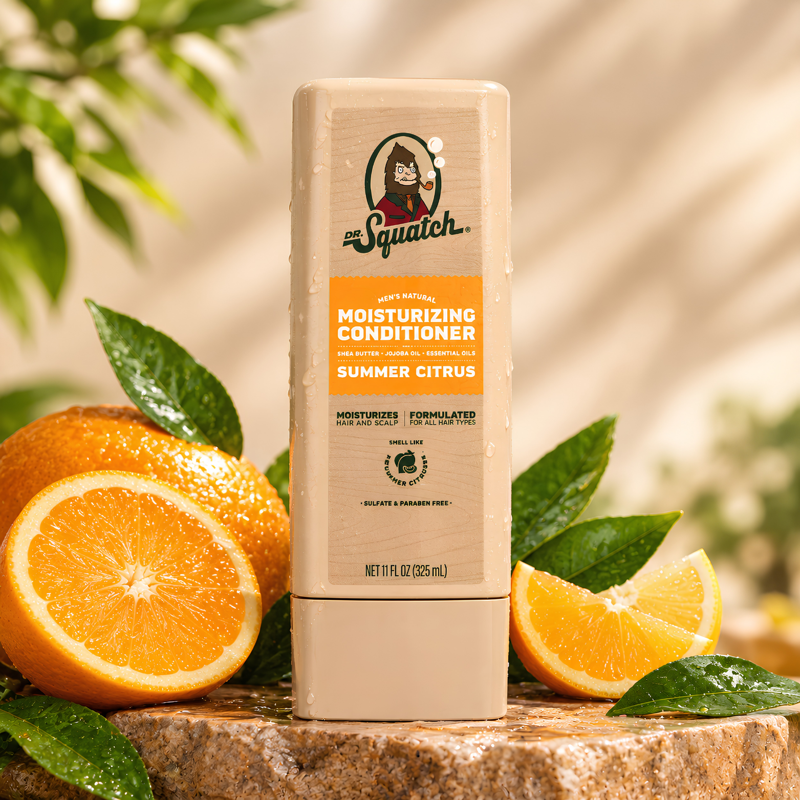 Dr. Squatch Summer Citrus Moisturizing Conditioner 325ml bottle layout