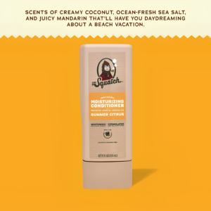 Dr. Squatch Summer Citrus Moisturizing Conditioner 325ml bottle layout