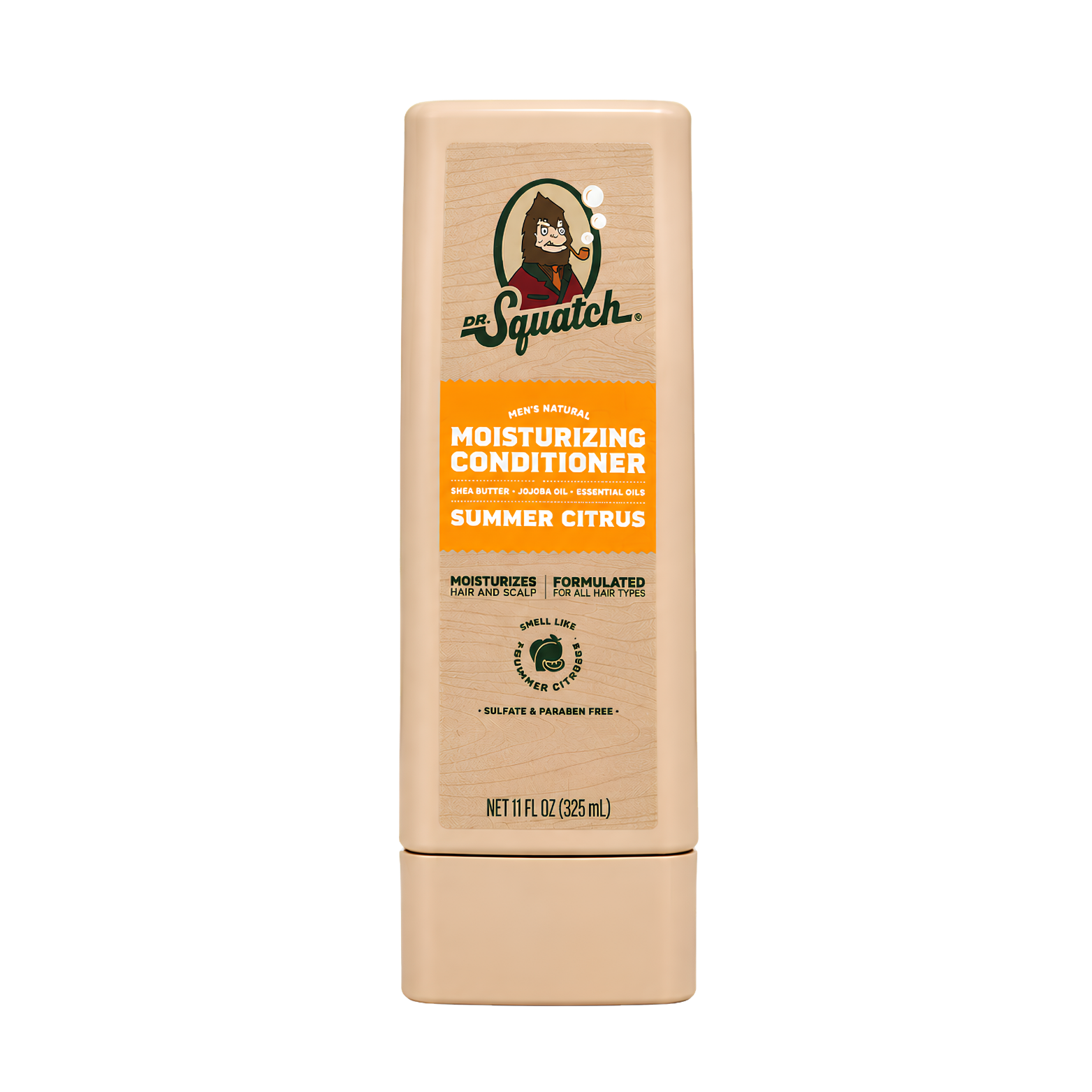 Dr. Squatch Summer Citrus Moisturizing Conditioner 325ml bottle layout