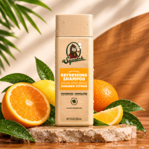 Dr. Squatch Summer Citrus Refreshing Shampoo 325ml bottle layout