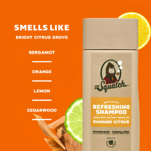 Dr. Squatch Summer Citrus Refreshing Shampoo 325ml bottle layout
