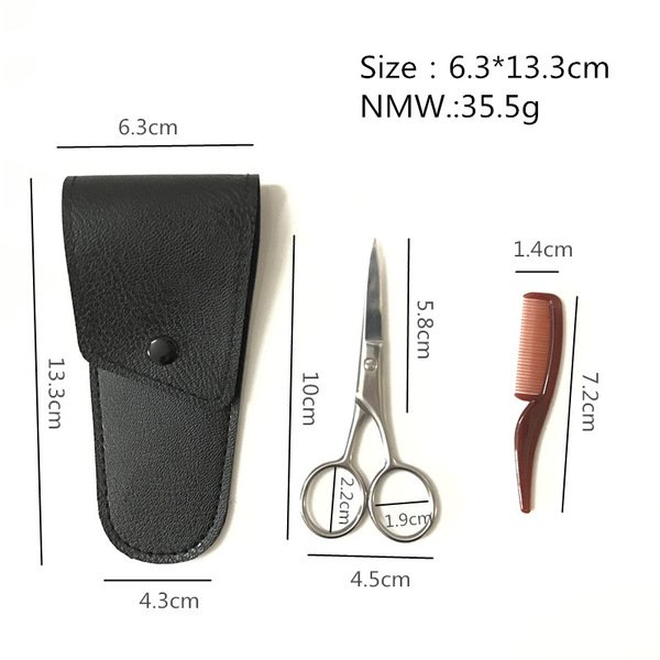 Facial Grooming Scissors & Comb Kit - Image 4