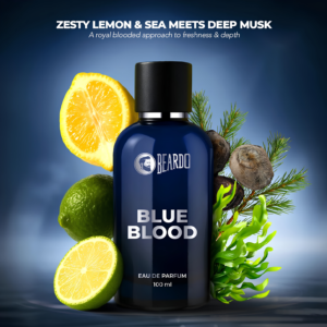 Beardo Blue Blood Premium Perfume for Men 100 ml bottle packaging