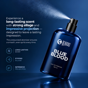 Beardo Blue Blood Premium Perfume for Men 100 ml bottle packaging