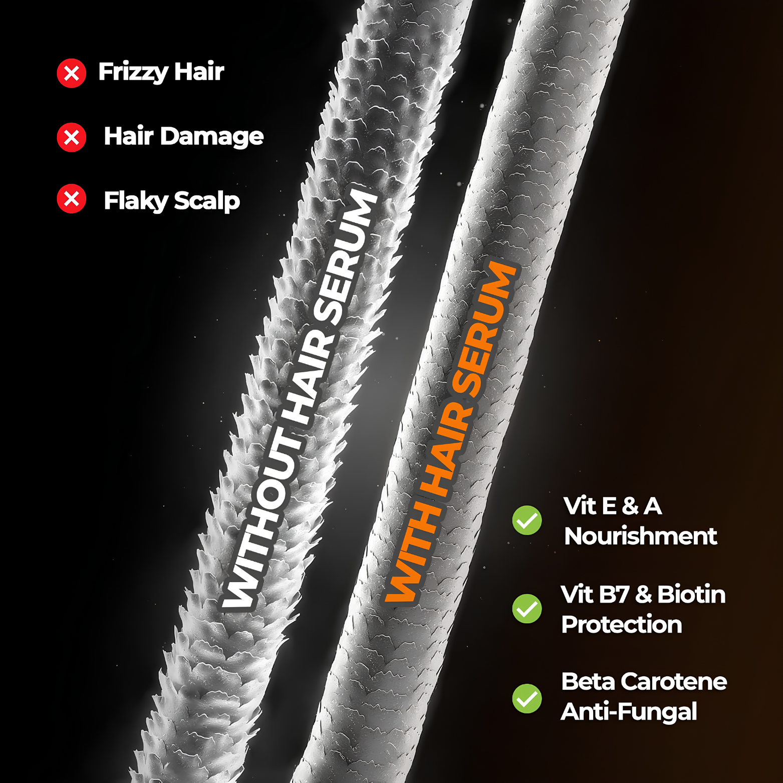 Beardo Hair Serum with Argan Oil - 50 ml bottle layout for men's frizz control and instant shine