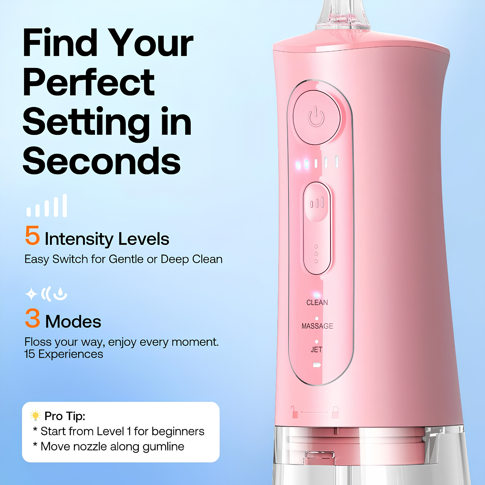 Bitvae Cordless Portable Water Dental Flosser and Oral Irrigator packaging