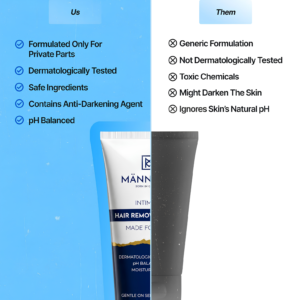 Mannlich Intimate Hair Removal Cream for Men 100 ml tube packaging