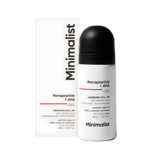Minimalist Underarm Roll-On Deodorant with Nonapeptide 40 ml bottle packaging