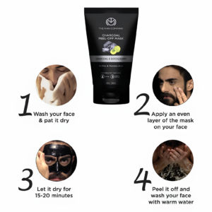 The Man Company Activated Charcoal Peel-Off Face Mask 100 g tube packaging