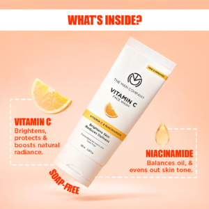 The Man Company Vitamin C Face Wash 100 ml tube packaging