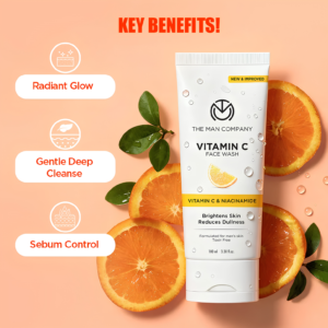 The Man Company Vitamin C Face Wash 100 ml tube packaging